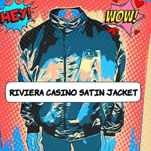 Vintage Riviera CASINO reversable satin jacket